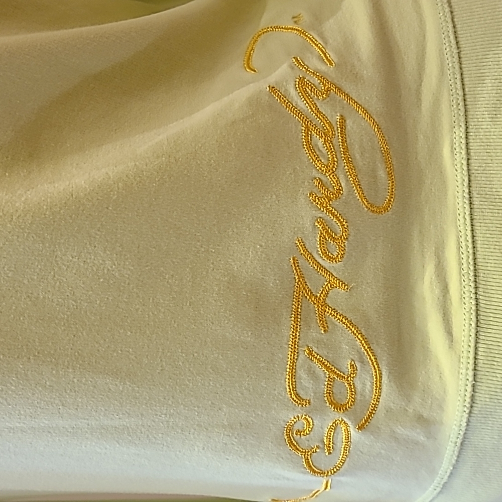 Ed Hardy light lime cotton sweatshirt with gorgeous embellishments Size M - Picture 11 of 16